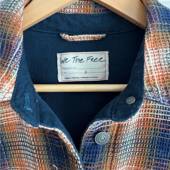 Free People Anneli Plaid Shirt Jacket Shacket Size Small - Picture 4 of 14
